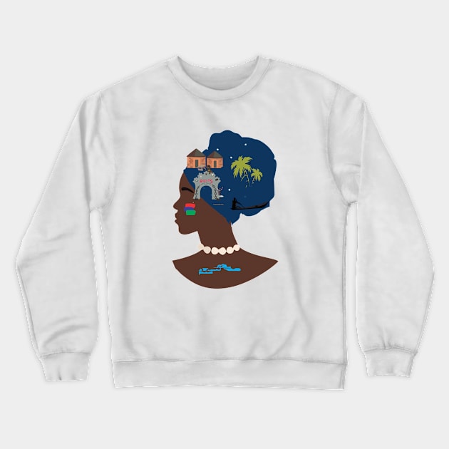 Gambian woman Crewneck Sweatshirt by Nadeem